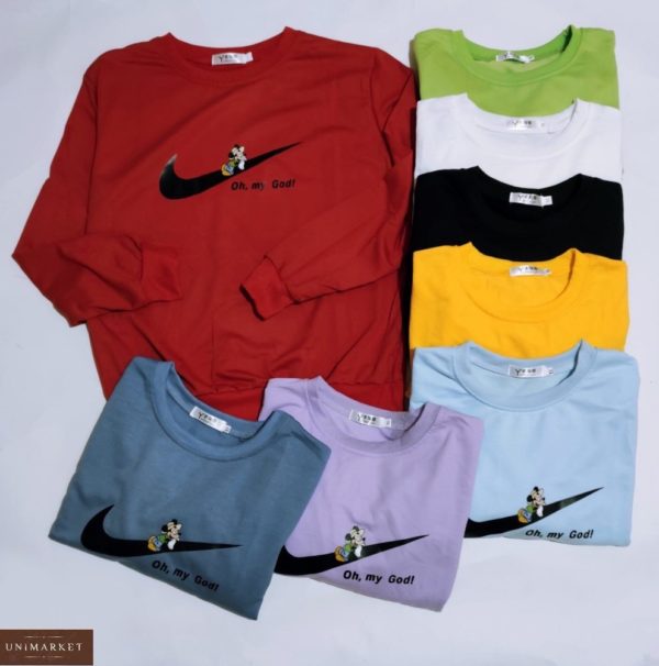 Приобрести разных цветов женский свитшот с эмблемой Nike и Микки Маусом по низким ценам