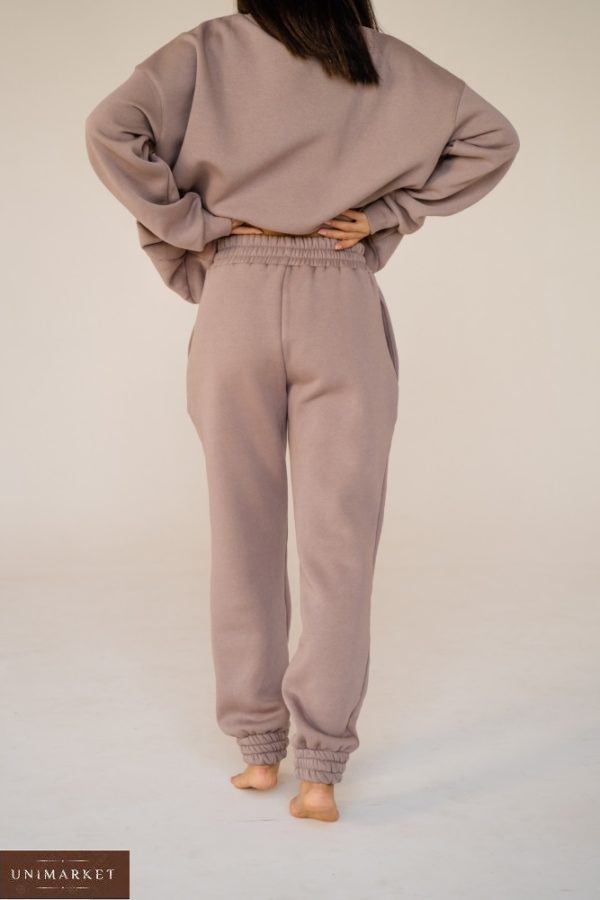 Придбати кольору капучіно жіночі штани спортивні oversize (розмір 42-48) онлайн