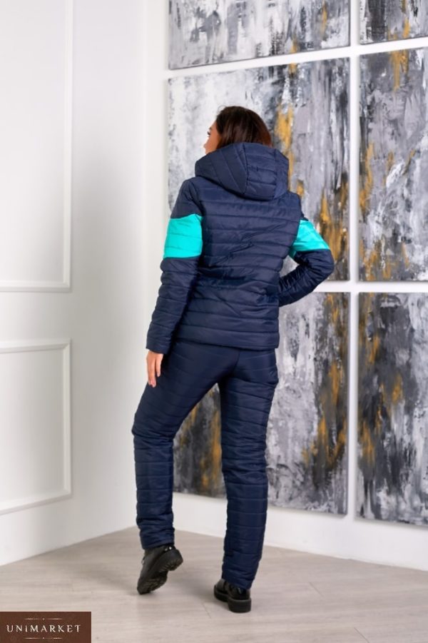 Купить синего цвета зимний лыжный костюм для женщин Nike (размер 42-48) недорого