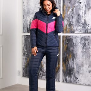 Купить сине-розовый женский зимний лыжный костюм Nike (размер 42-48) в интернете