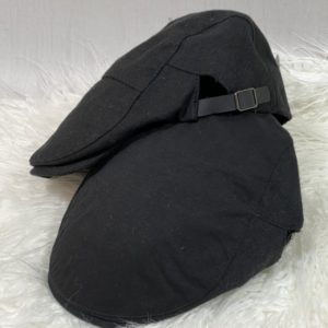 Купити чорного кольору чоловічу і жіночу тканинну кепку-берет з регуляторами вигідно