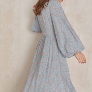 Придбати блакитне плаття Маллет з штапеля для жінок з довгим рукавом недорого