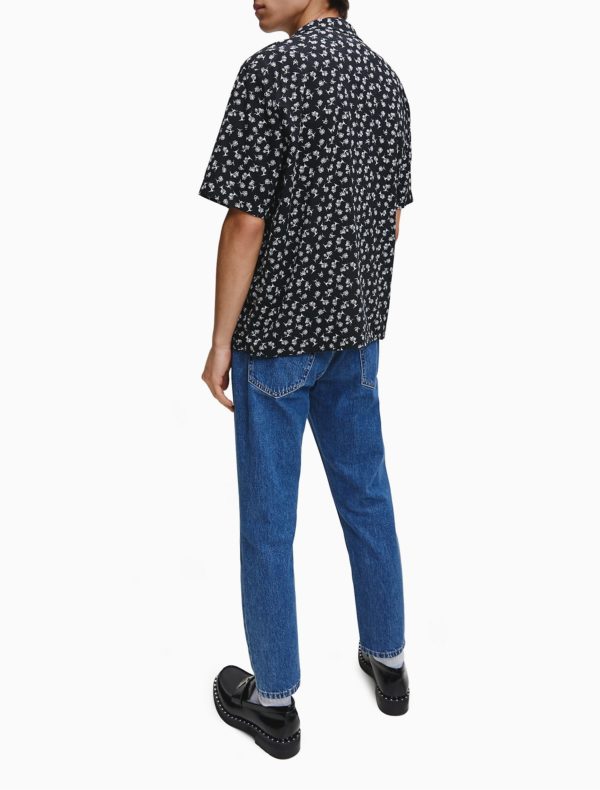 оригинальная рубашка Кельвин Кляйн мужская принт пальмы летняя на подарок L-XL размера