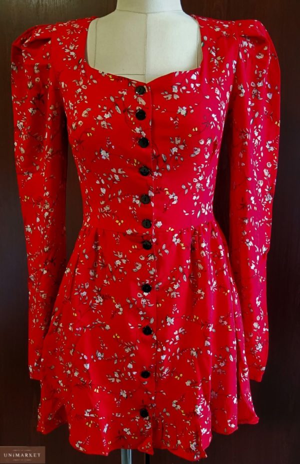 придбати червону сукню з весняної колекції магазину одягу unimarket за низькою ціною