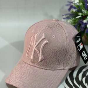 Заказать розовую женскую бейсболку new york с логотипом недорого