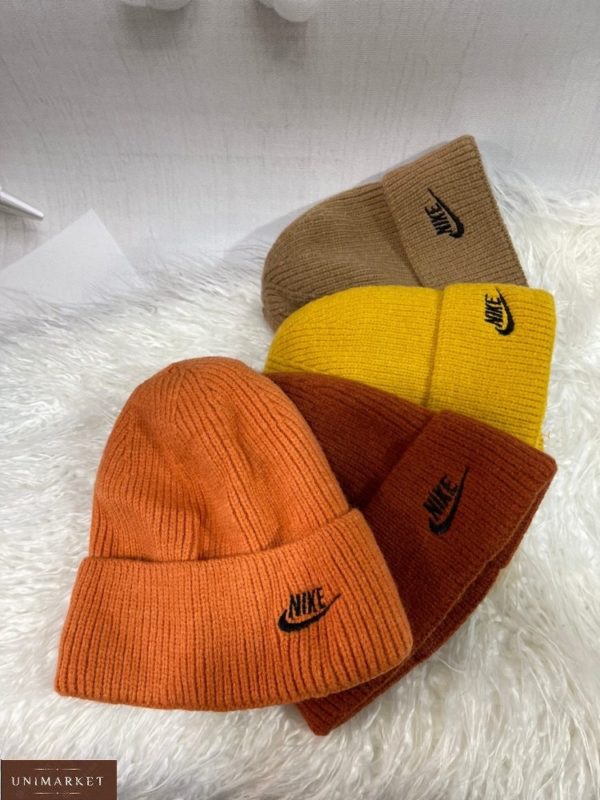 Придбати недорого помаранчеву, бордо, мокко, гірчиця шапку в спортивному стилі nike для чоловіків і жінок