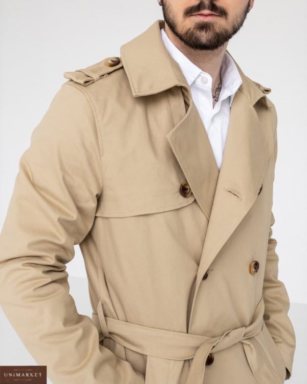 весеннее мужское пальто тренч по доступным ценам в разных размерах