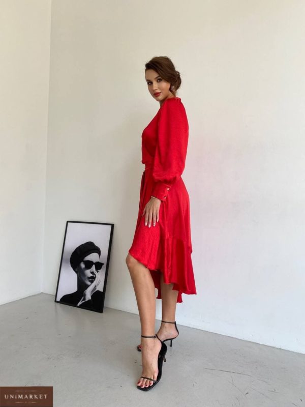 весняне жіноче червоне плаття недорого з доставкою в будь-яке місто