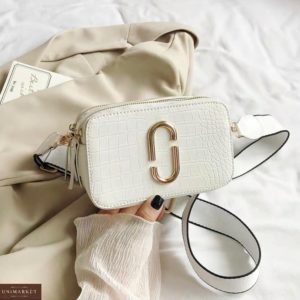 Купить белого цвета базовую женскую мини сумку в стиле Marc Jacobs для женщин