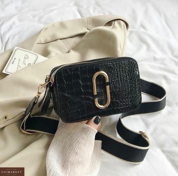 Заказать онлайн черную базовую мини сумку в стиле Marc Jacobs по низким ценам для женщин