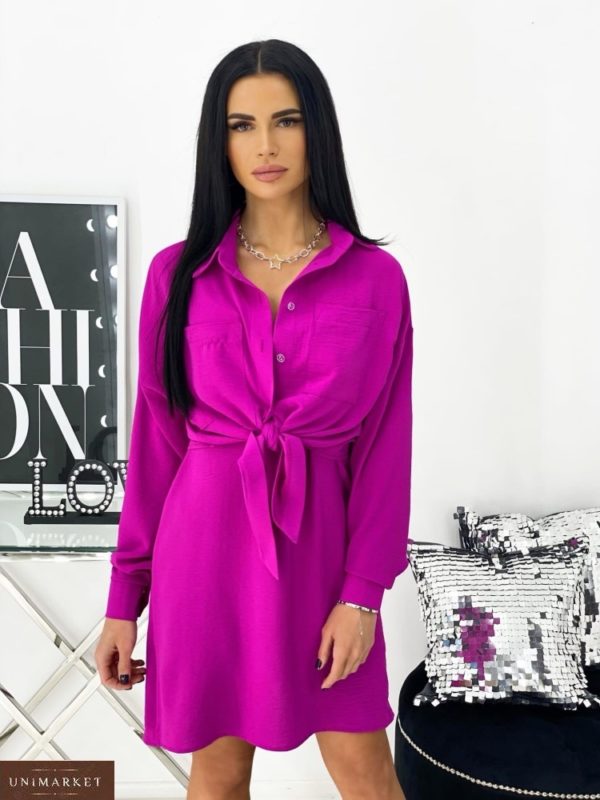 Костюм: плаття + сорочка (розмір 42-48Заказать онлайн фуксія) для жінок