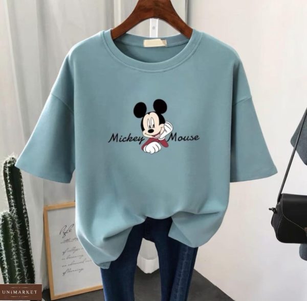 Замовити фісташка жіночу футболку Mickey Mouse дешево