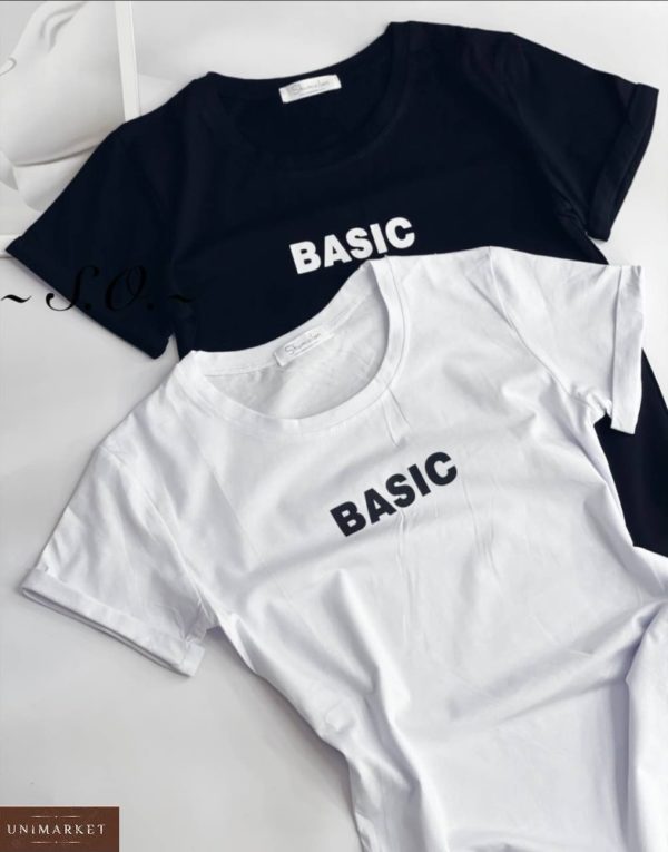 Купить онлайн черную, белую футболку Basic для женщин