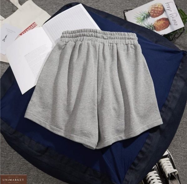Приобрести онлайн женские шорты с Микки Маусом серого цвета