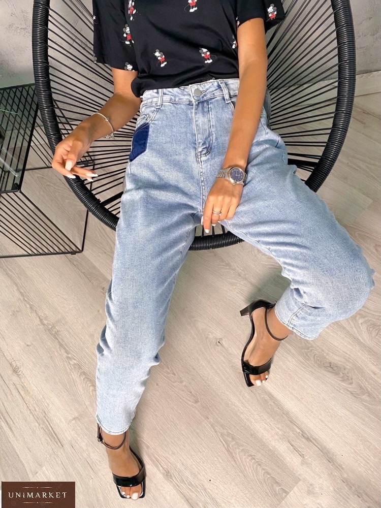 Женские Светлые тонкие джинсы Мом купить в онлайн магазине - Unimarket