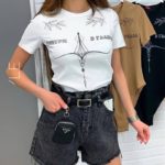 Замовити жіночі чорні джинсові шорти з гаманцем (розмір 42-48) онлайн