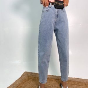 Купити блакитні жіночі джинси з гаманцем онлайн