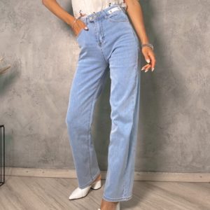 Заказать недорого женские летние стрейчевые джинсы голубого цвета