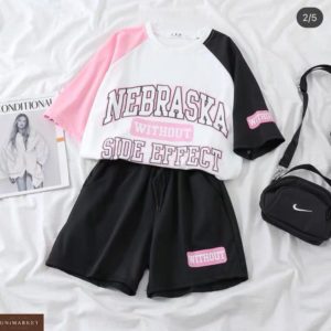 Замовити онлайн рожевий літній костюм Nebraska з шортами для жінок