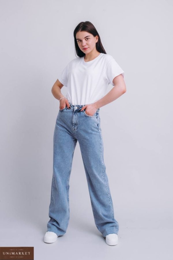 купить женские джинсы синего цвета по лучшей цене