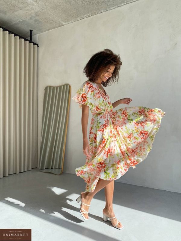 платье на запах длинное из летней коллекции интернет магазина Unimarket по доступной цене