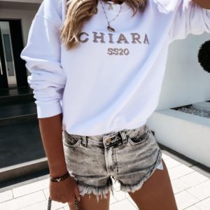 Купить онлайн белый женский свитшот Chiara
