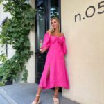 Купити малинове жіноче бавовняне плаття з вишивкою (розмір 42-52) онлайн