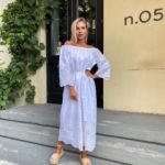 Придбати жіноче біле плаття максі з вишивкою (розмір 42-52) в Україні