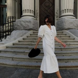 Приобрести по низким ценам белое легкое платье из прошвы (размер 42-48) для женщин