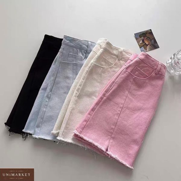 Заказать онлайн черную, беж юбку из джинса бенгалин для женщин
