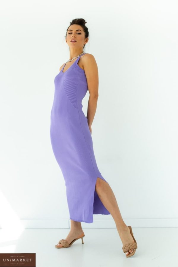 приобрести длинный сарафан фиолетового цвета недорого онлайн с доставкой