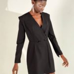 Заказать выгодно женское костюмное платье-пиджак черного цвета