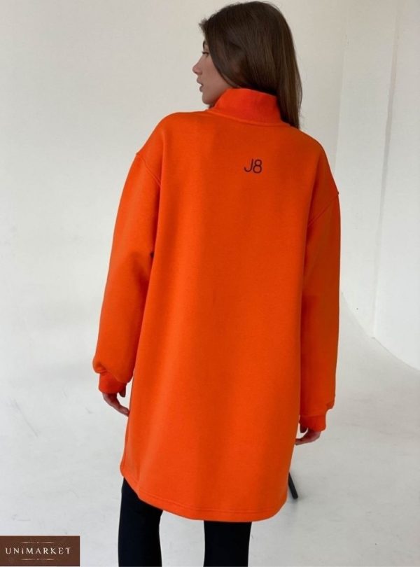 Приобрести оранжевое Заказать платье-тунику на флисе для женщин выгодно