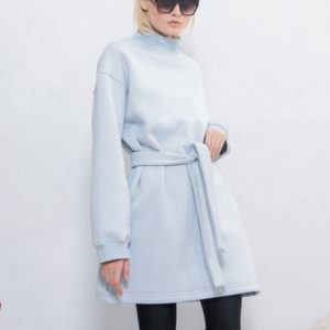 Замовити онлайн блакитного кольору жіноче Замовити плаття-туніку на флісі