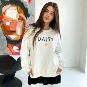 Купить женский свитшот Daisy белый онлайн