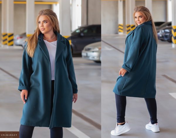 Купити жіноче онлайн класичне пальто з еко-кашеміру (розмір 42-52) пляшка