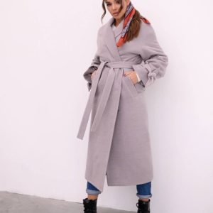 купить женское кашемировое пальто серого цвета на пуговицах по выгодной цене в Unimarket