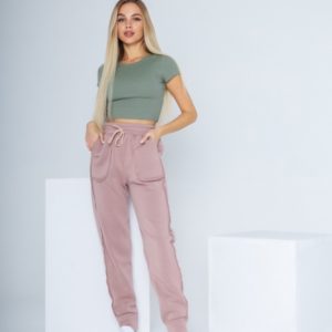 Купити мокко жіночі теплі штани з тринитки (розмір 42-48) в Україні