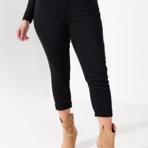 Заказать выгодно женские черные укороченные джинсы стрейч (размер 50-58)