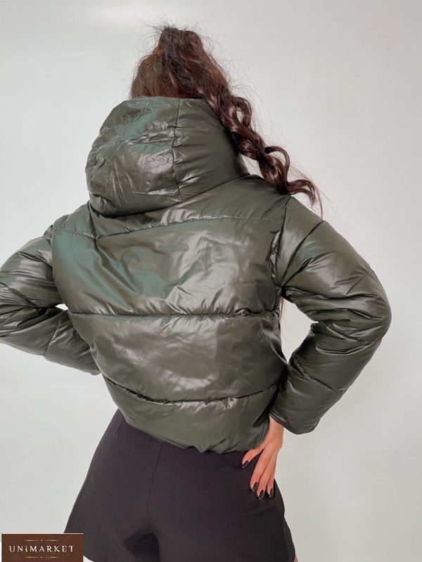 Приобрести недорого куртку zara на холлофайбере женскую хаки