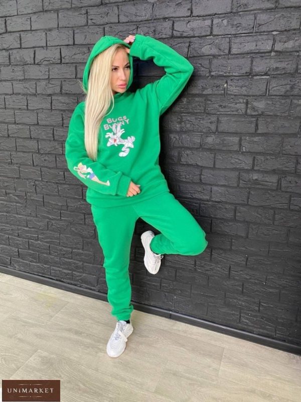 Придбати вигідно зелений спортивний костюм жіночий Bugs Bunny (розмір 42-52)