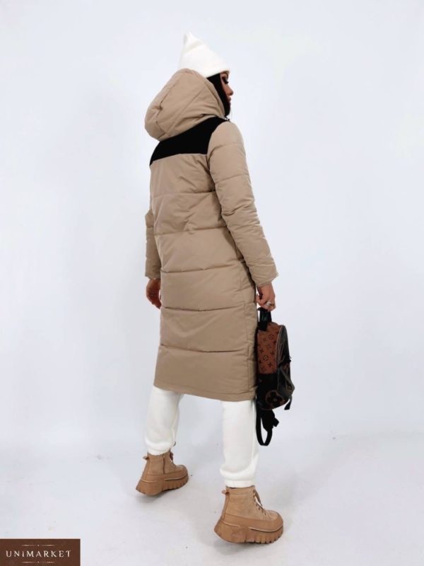 Придбати вигідно довгу бежеву куртку fashion для жінок