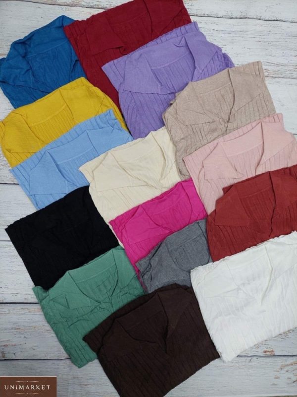 Купити різних кольорів трикотажну кофту поло для жінок онлайн