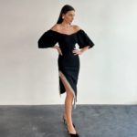 Купить по скидке черную вечернюю юбку с бахромой (размер 42-56) для женщин