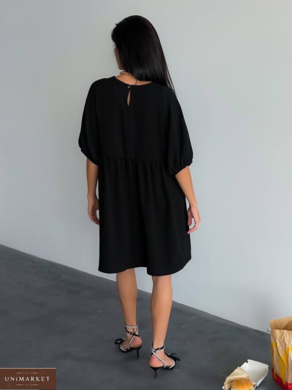 Купить в интернете черное коктейльное платье оверсайз для женщин
