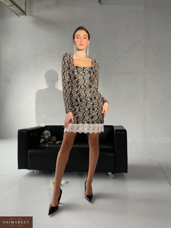 Замовити бежева жіноча сукня зі зйомною спідницею (розмір 42-52) на новий рік