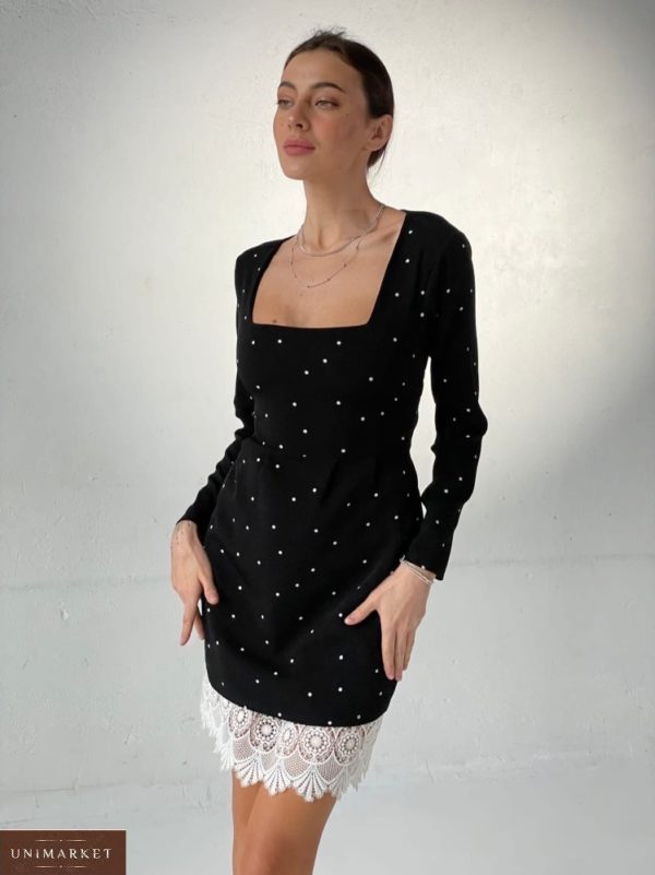 Приобрести по скидке черное платье со съемной юбкой (размер 42-52) для женщин