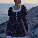 купить платье с цветочным принтом на пуговицах по низкой цене в Украине