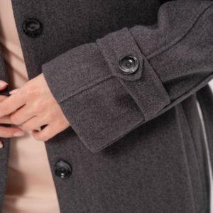 Купить выгодно серое для женщин пальто-тренч на пуговицах (размер 42-48)