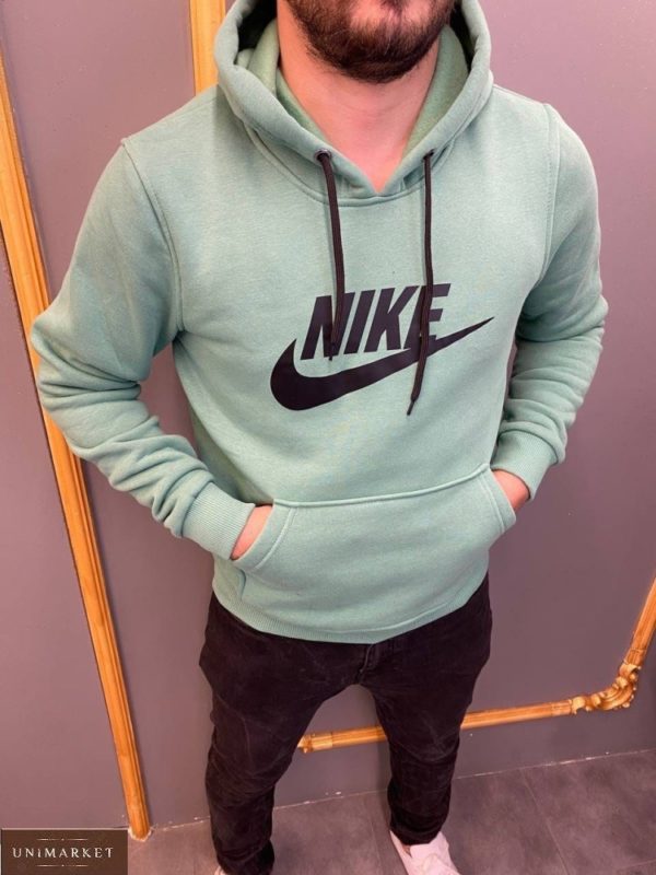 Заказать фисташковое мужское худи Nike с капюшоном (размер 48-54) онлайн